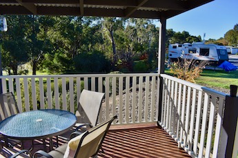Outdoor area of Studio Cabin at Lilydale Pine Hill