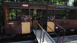 ramp to access wheelchair carriage at puffing billy